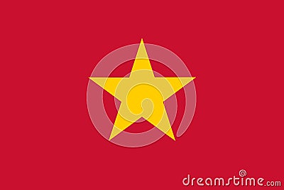 An illustration of the flag of Vietnam with copy space Cartoon Illustration