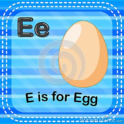 Flashcard letter E is for egg Vector Illustration