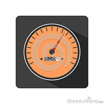 Illustration of flat speedometer gauges icon Vector Illustration