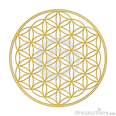 Flower of Life Cartoon Illustration