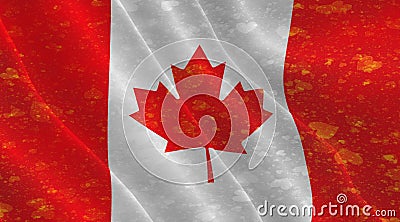 Illustration of a flying Canadian Flag Stock Photo