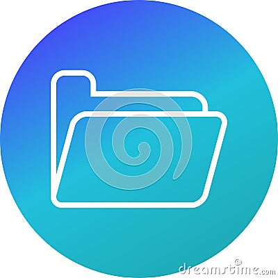 Illustration Folder Icon For Personal And Commercial Use. Stock Photo