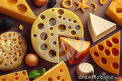 Illustration food background Cartoon Illustration