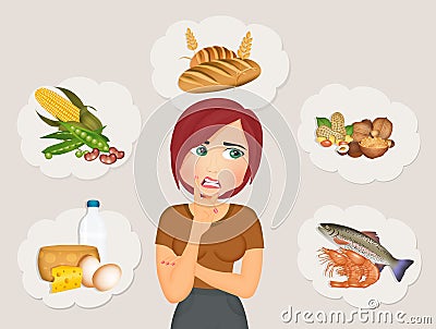 Food intolerance and food allergies Stock Photo