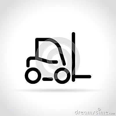 Fork lift icon on white background Vector Illustration