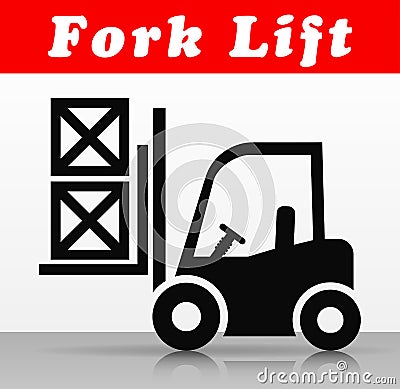 Fork lift vector icon design Vector Illustration