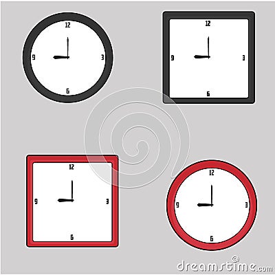 Wall clock illustration Vector Illustration