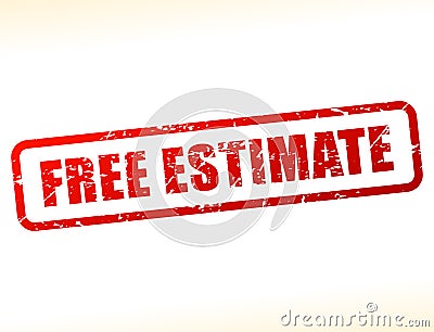 Free estimate text buffered Vector Illustration