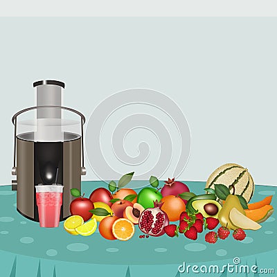 Fresh fruit centrifuged Stock Photo