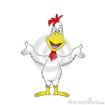 Illustration of a funny rooster Vector Illustration