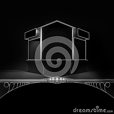 Dark Metallic Texture of Architecture and Building Stock Photo