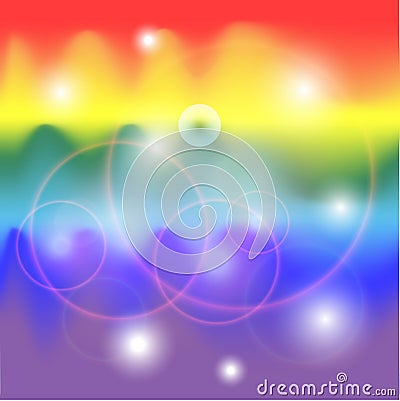 Illustration of galaxy fantasy rainbow background with bokeh Cute bright candy background Stock Photo