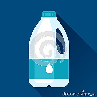 Illustration with gallon of milk in flat design Vector Illustration