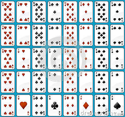 Illustration of game cards Vector Illustration