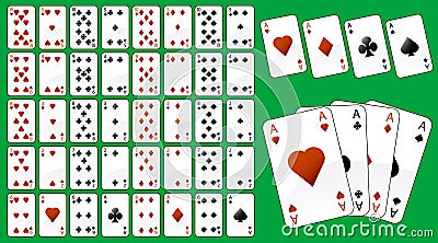 Illustration of game cards Vector Illustration