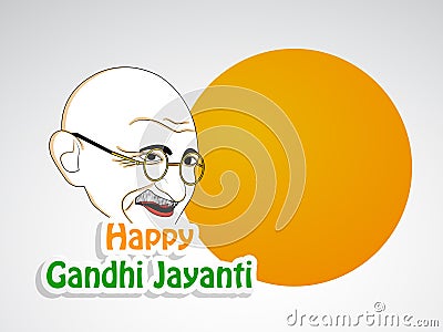 Illustration of Gandhi Jayanti Background Vector Illustration