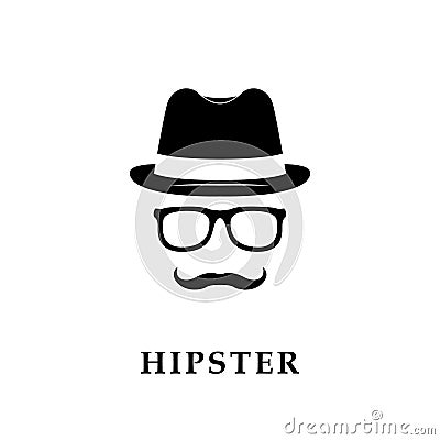 Illustration of gentlemen or hipster. Vector Illustration