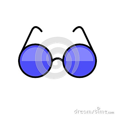 The illustration of glasses. Vector Illustration