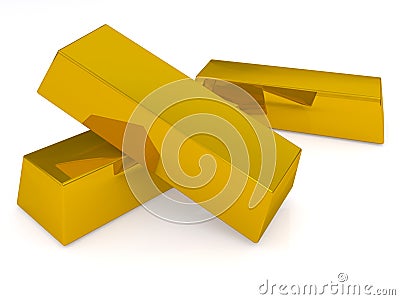 Gold bars Cartoon Illustration