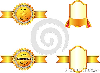 Gold medals illustration Vector Illustration