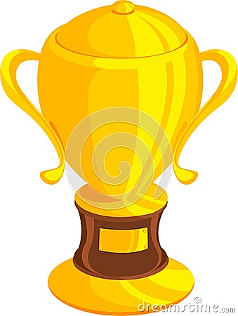 Illustration Gold trophy Vector Illustration