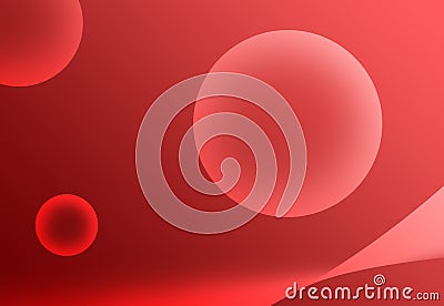 Gradient Red 3D Various Size Spheres for Abstract Background Stock Photo