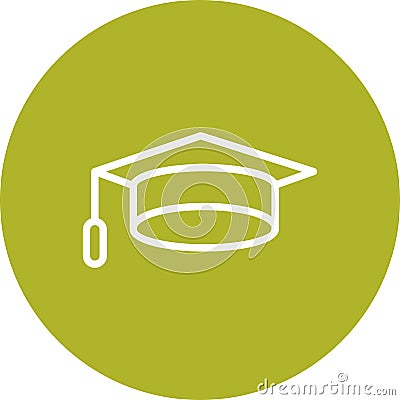 Illustration Graduation Cap Icon For Personal And Commercial Use. Stock Photo