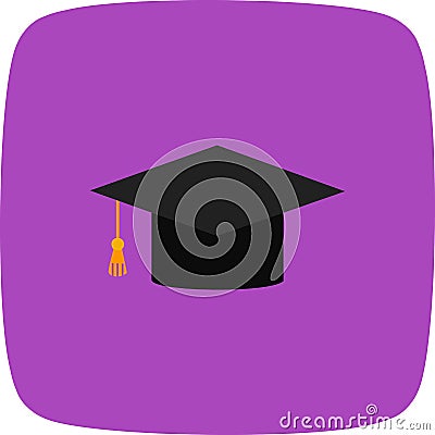 Illustration Graduation Cap Icon For Personal And Commercial Use. Stock Photo