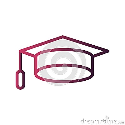 Illustration Graduation Cap Icon For Personal And Commercial Use. Stock Photo