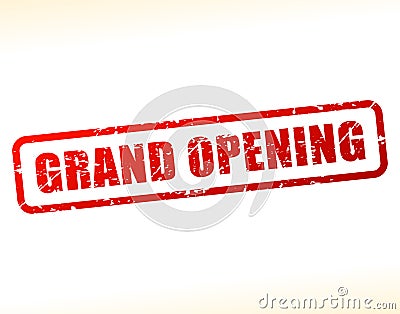 Grand opening text buffered Vector Illustration