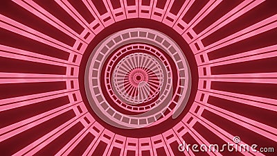 Illustration graphic of abstract lining and circular pattern energy tunnel in space. Stock Photo