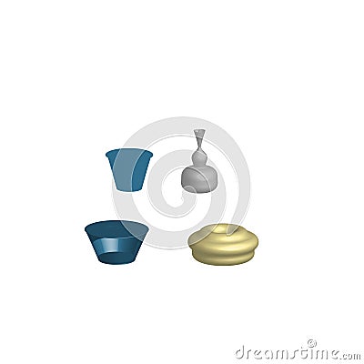 illustration graphic of 3d household appliances. Cartoon Illustration