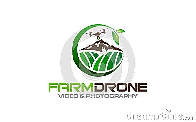 Illustration graphic vector future of drone technology logo design template Vector Illustration