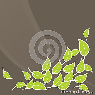 Illustration of green leafs. Vector Vector Illustration