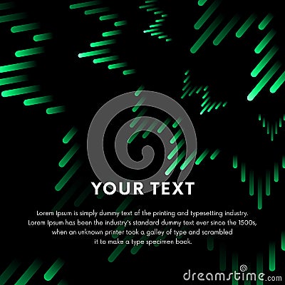 Illustration of green musical bar showing volume. Green music equalizer sound waves background. Vector. Vector Illustration