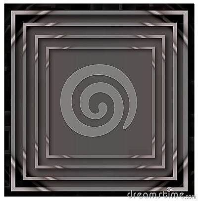 Illustration of grey empty, single, colorful, web, internet, square frame. Stock Photo