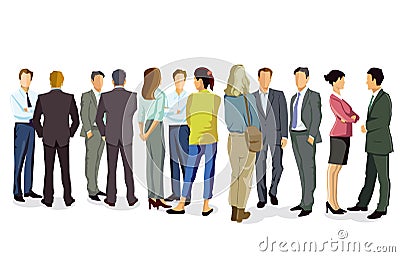 Business people having conversation Vector Illustration