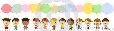 Group of children collection Vector Illustration