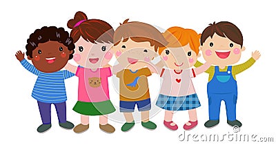 Group of happy children Vector Illustration