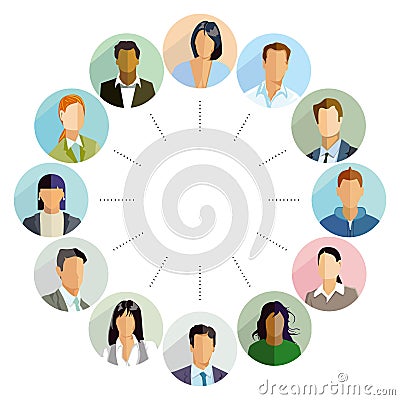 Group of candidates Vector Illustration