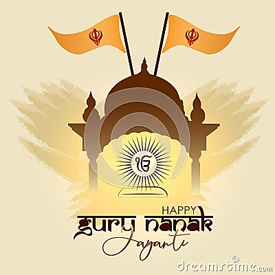 Illustration of Guru Nanak Jayanti celebration.vector illustration Vector Illustration