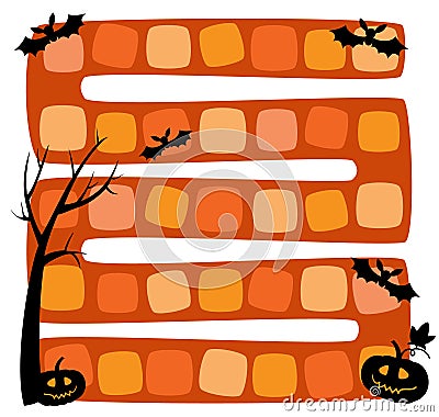 Illustration of halloween board game Vector Illustration