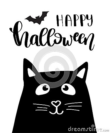 Illustration of Halloween kitten Cartoon Illustration