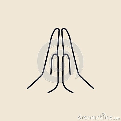 Illustration of hands praying and faith Stock Photo