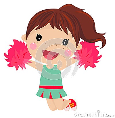 Cheerleader girl Vector Illustration