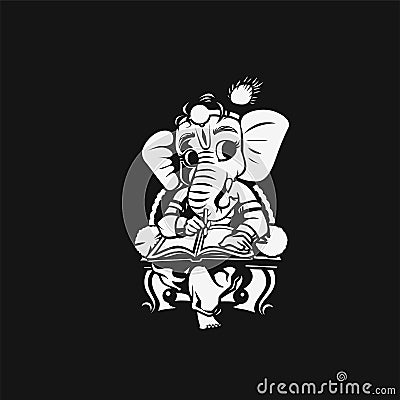 Illustration of happy ganesh chaturthi. Vector Illustration