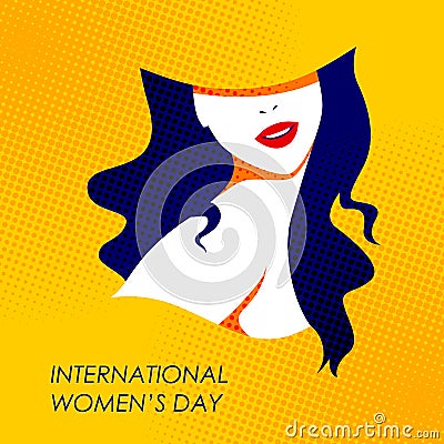 Happy International Womens Day 8th March greetings background Vector Illustration