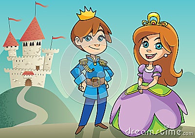 Prince and Princess Vector Illustration