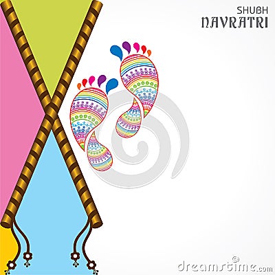 Illustration of Happy Navratri greeting Vector Illustration