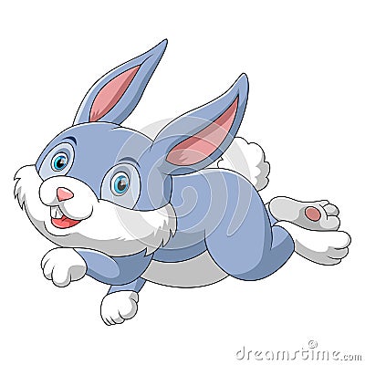 Happy rabbit running Vector Illustration